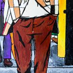GIUSEPPE acrilico su tela cm 60x175 anno 2013