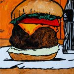 HAMBURGER acrilico su tela cm 50x35 anno 2014